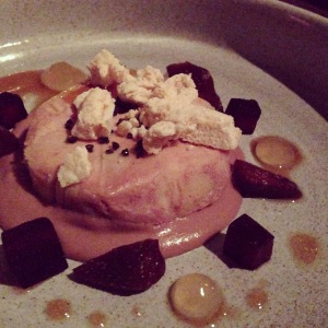 New executive chef Jason Franey is slowly rolling out new dishes at Restaurant 1833, like this foie gras torchon.