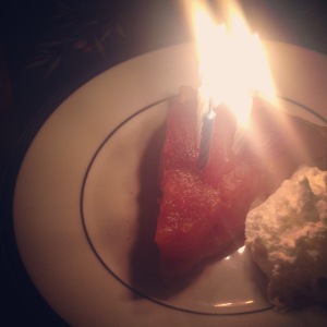 A special-order tarte tatin was the perfect finish for a birthday feast at Bistro Moulin.